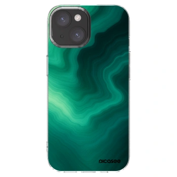 Picasee διαφανής θήκη σιλικόνης Apple iPhone 15 - Malachite