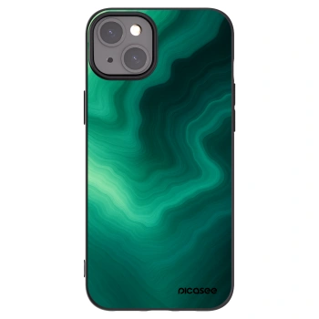 Picasee Μαύρη θήκη σιλικόνης για Apple iPhone 15 Plus - Malachite