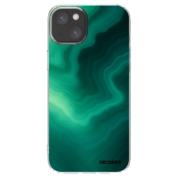 Picasee διαφανής θήκη σιλικόνης Apple iPhone 15 Plus - Malachite