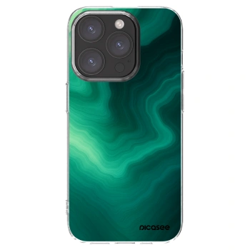 Picasee διαφανής θήκη σιλικόνης Apple iPhone 15 Pro - Malachite