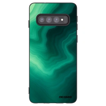 Picasee Μαύρη θήκη σιλικόνης για Samsung Galaxy S10 G973 - Malachite