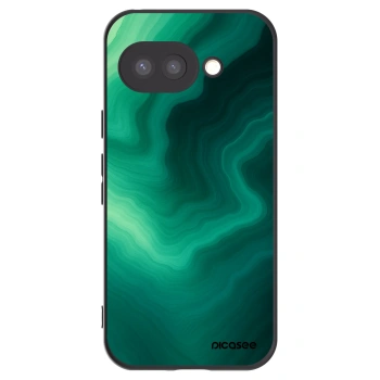 Picasee Μαύρη θήκη σιλικόνης για Google Pixel 9a - Malachite