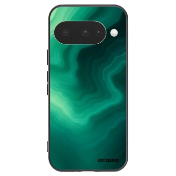 Picasee Μαύρη θήκη σιλικόνης για Google Pixel 10 - Malachite