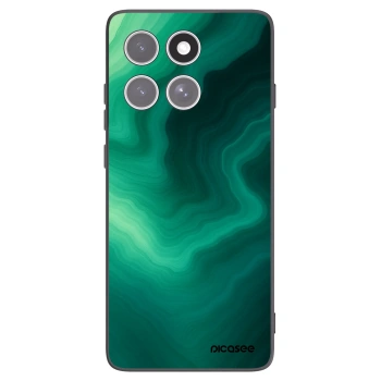 Picasee Μαύρη θήκη σιλικόνης για Motorola Edge 60 Fusion - Malachite
