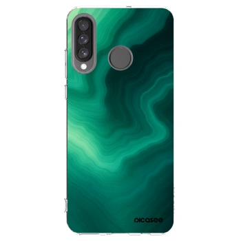 Picasee διαφανής θήκη σιλικόνης Huawei P30 Lite - Malachite