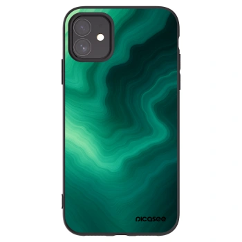 Picasee Μαύρη θήκη σιλικόνης για Apple iPhone 11 - Malachite