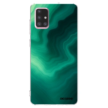 Picasee διαφανής θήκη σιλικόνης Samsung Galaxy A71 A715F - Malachite