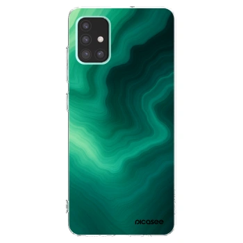 Picasee διαφανής θήκη σιλικόνης Samsung Galaxy A51 A515F - Malachite