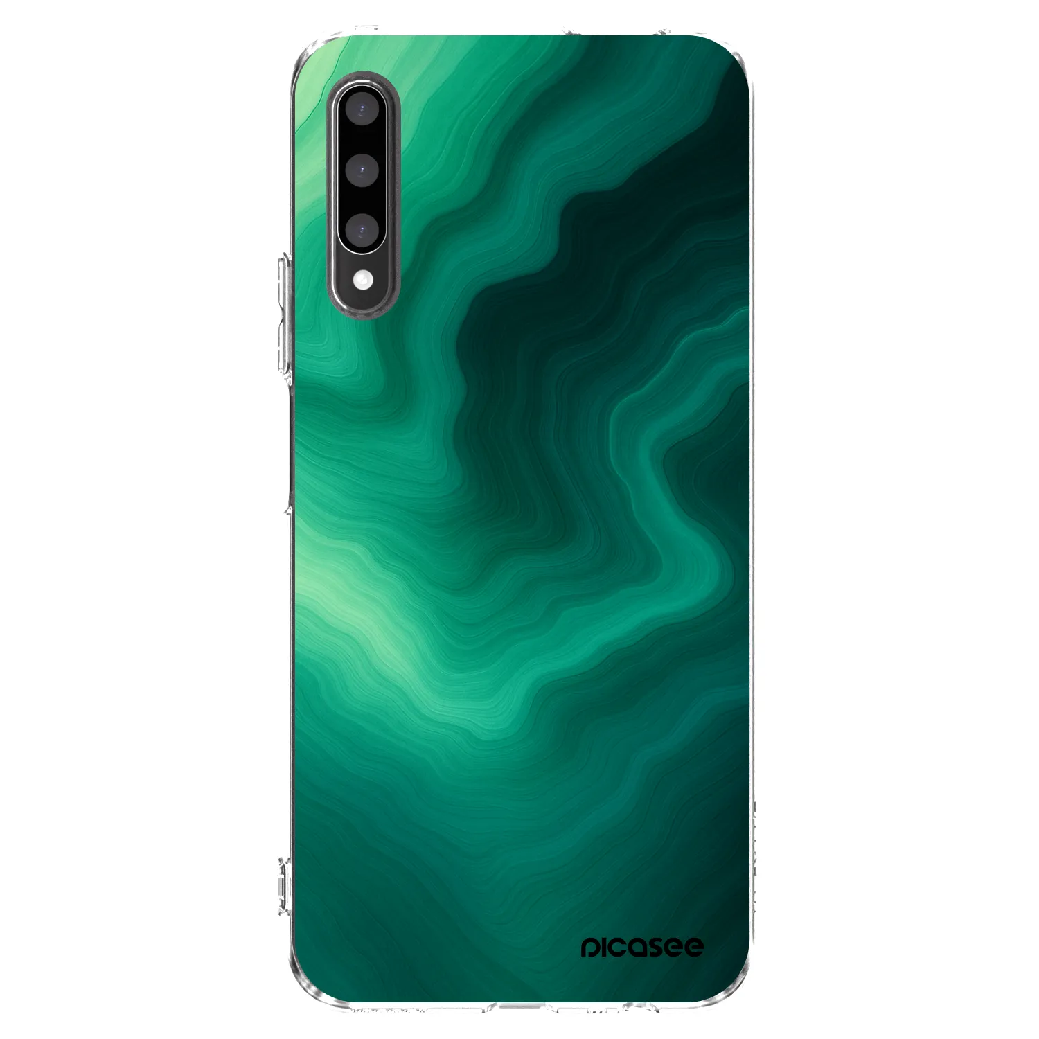 Picasee διαφανής θήκη σιλικόνης Honor 9X Pro - Malachite