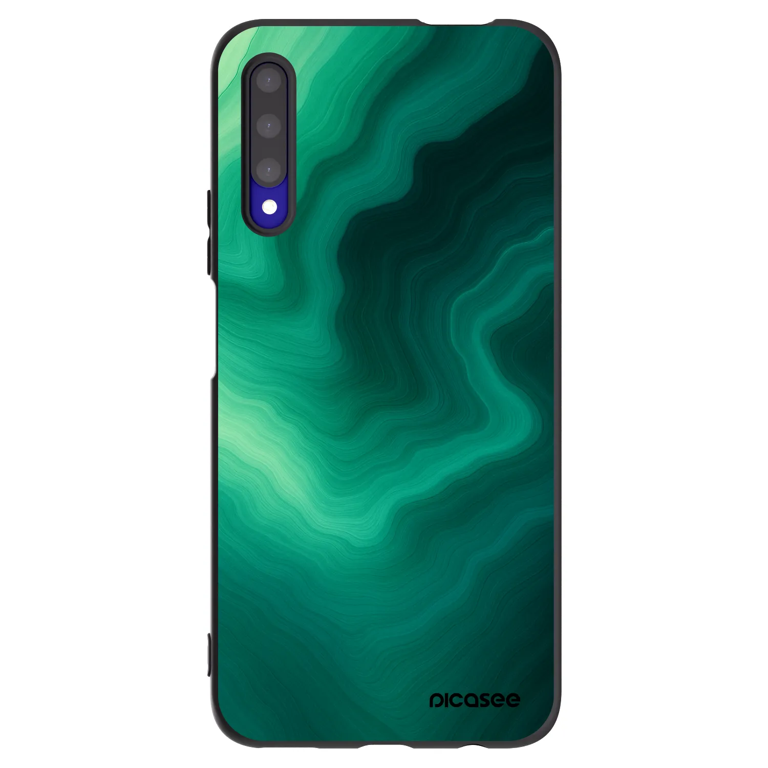Picasee Μαύρη θήκη σιλικόνης για Honor 9X Pro - Malachite