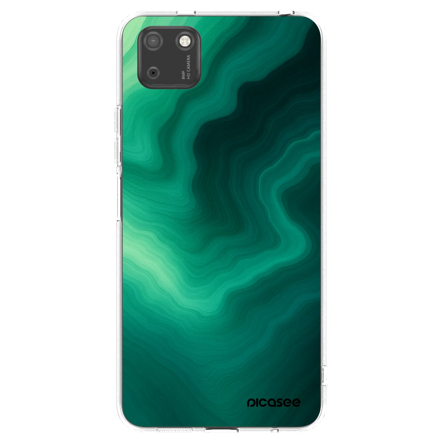 Picasee διαφανής θήκη σιλικόνης Huawei Y5P - Malachite