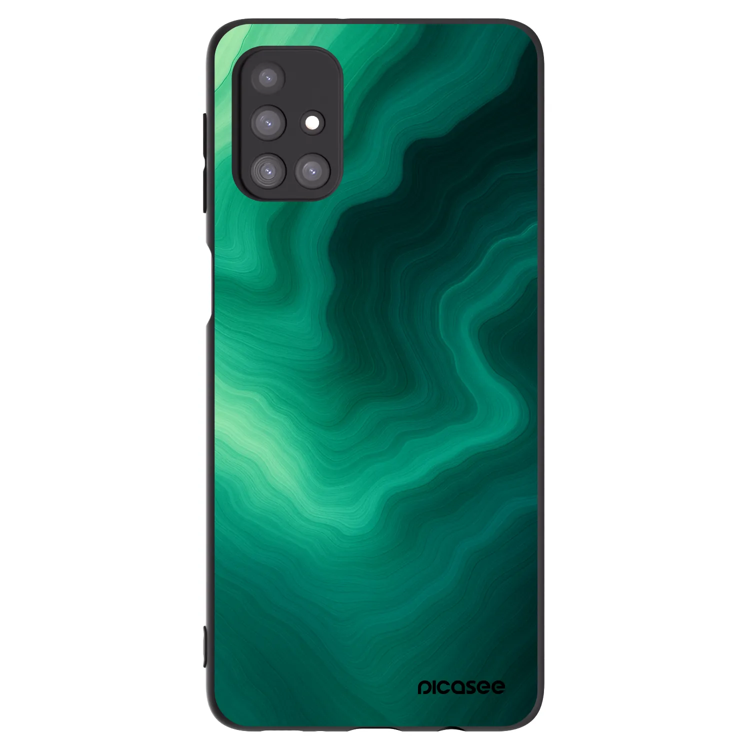 Picasee Μαύρη θήκη σιλικόνης για Samsung Galaxy M31s - Malachite