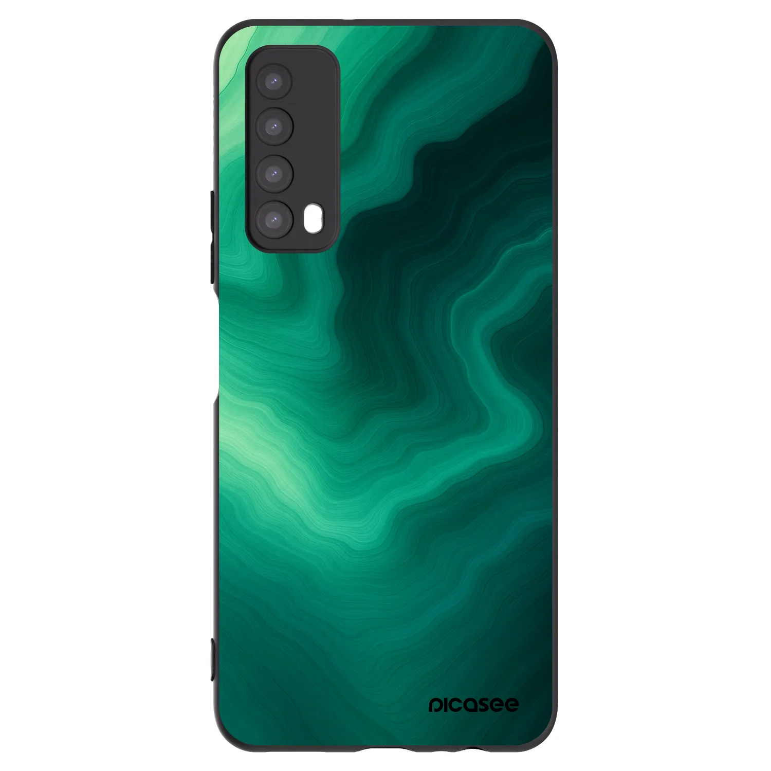 Picasee Μαύρη θήκη σιλικόνης για Huawei P Smart 2021 - Malachite