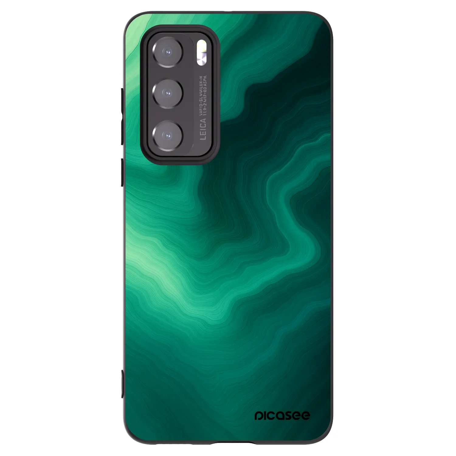 Picasee Μαύρη θήκη σιλικόνης για Huawei P40 - Malachite