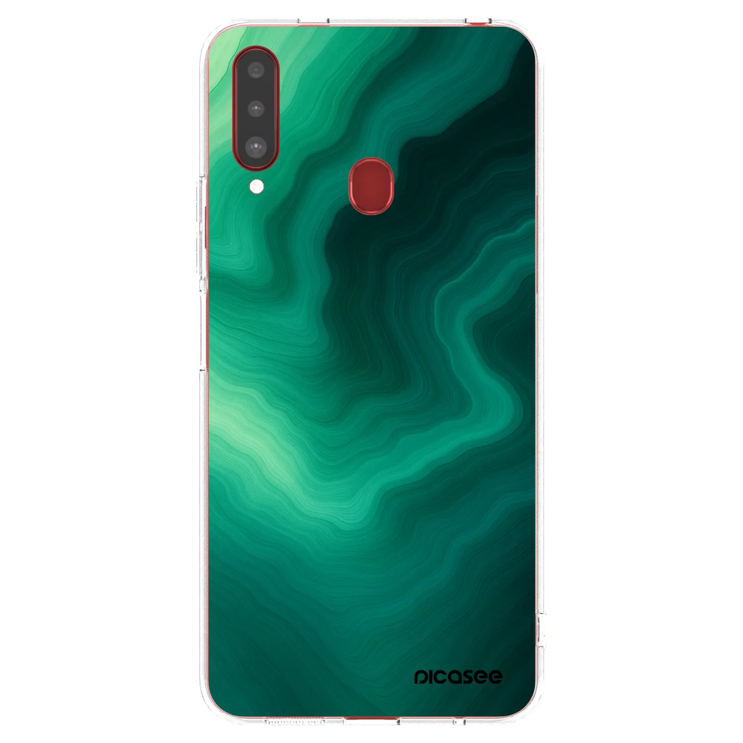 Picasee διαφανής θήκη σιλικόνης Samsung Galaxy A20s - Malachite