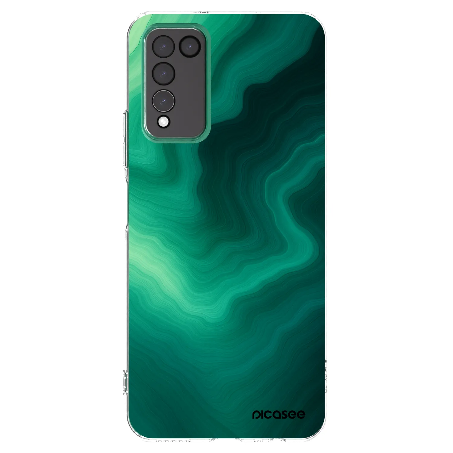 Picasee διαφανής θήκη σιλικόνης Honor 10X Lite - Malachite