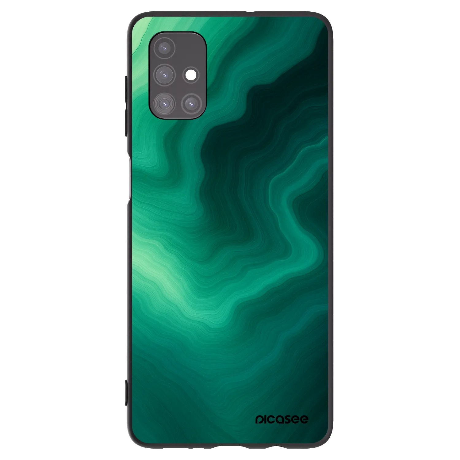 Picasee Μαύρη θήκη σιλικόνης για Samsung Galaxy M51 M515F - Malachite