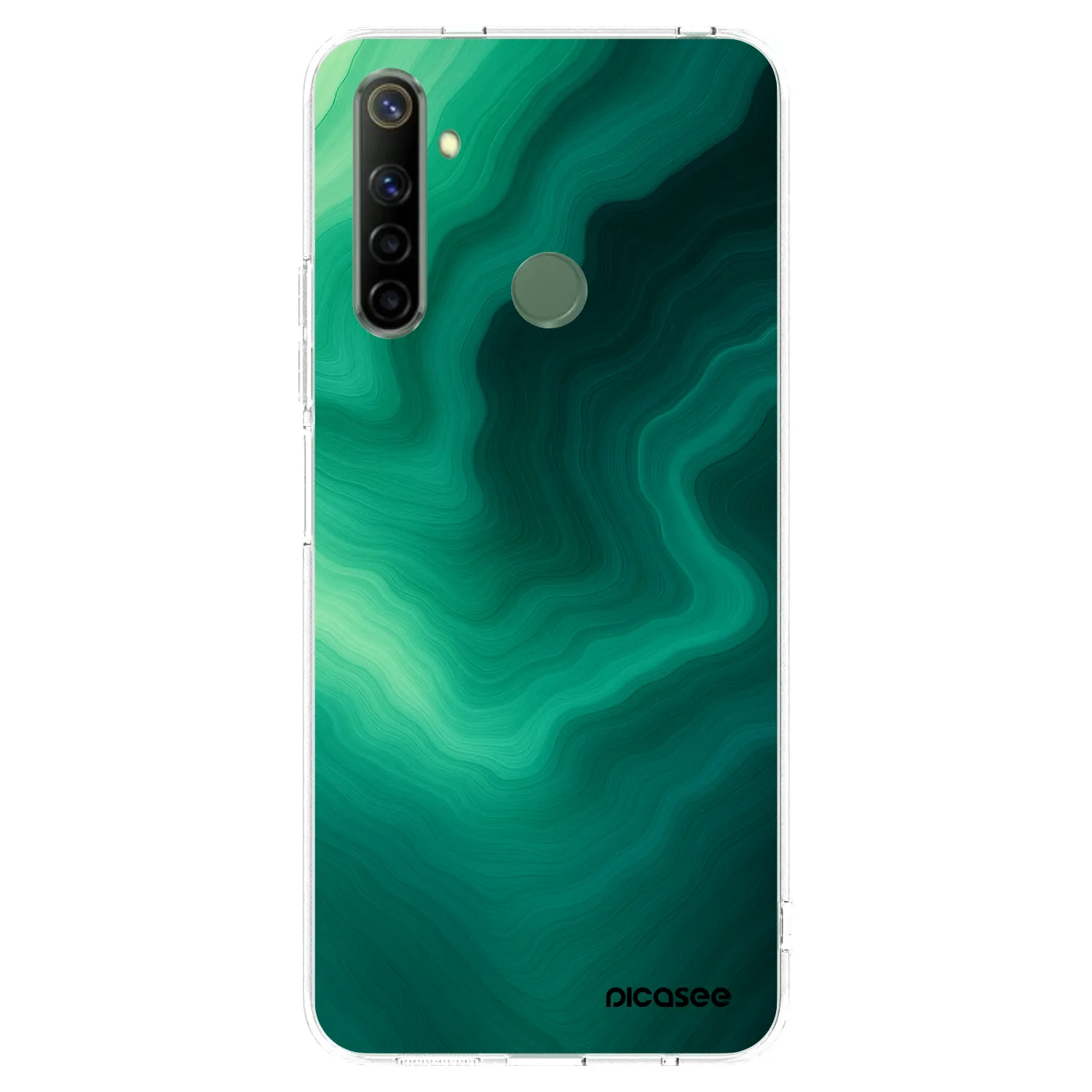 Picasee διαφανής θήκη σιλικόνης Realme 6i - Malachite
