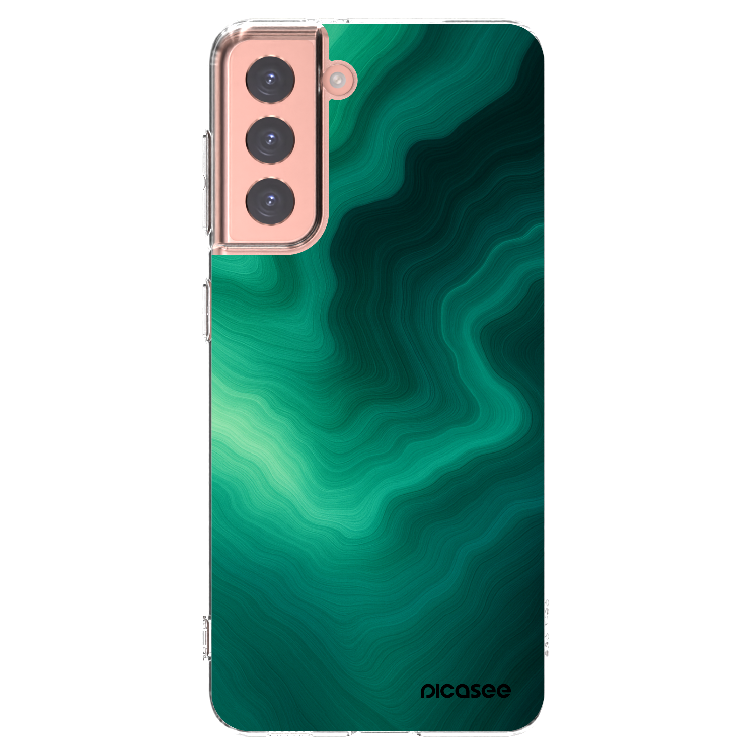 Picasee διαφανής θήκη σιλικόνης Samsung Galaxy S21 5G G991B - Malachite