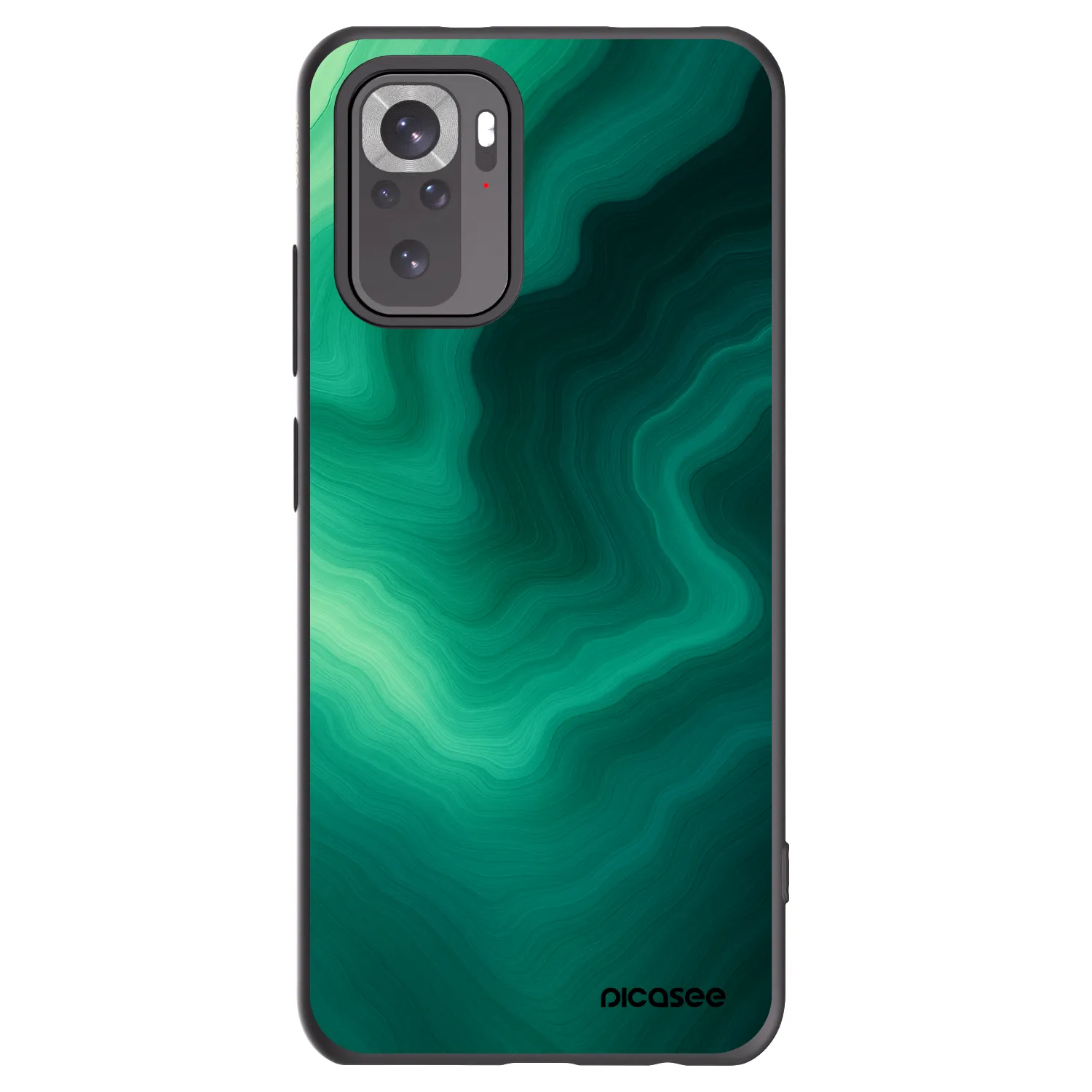 Picasee Μαύρη θήκη σιλικόνης για Xiaomi Redmi Note 10 - Malachite