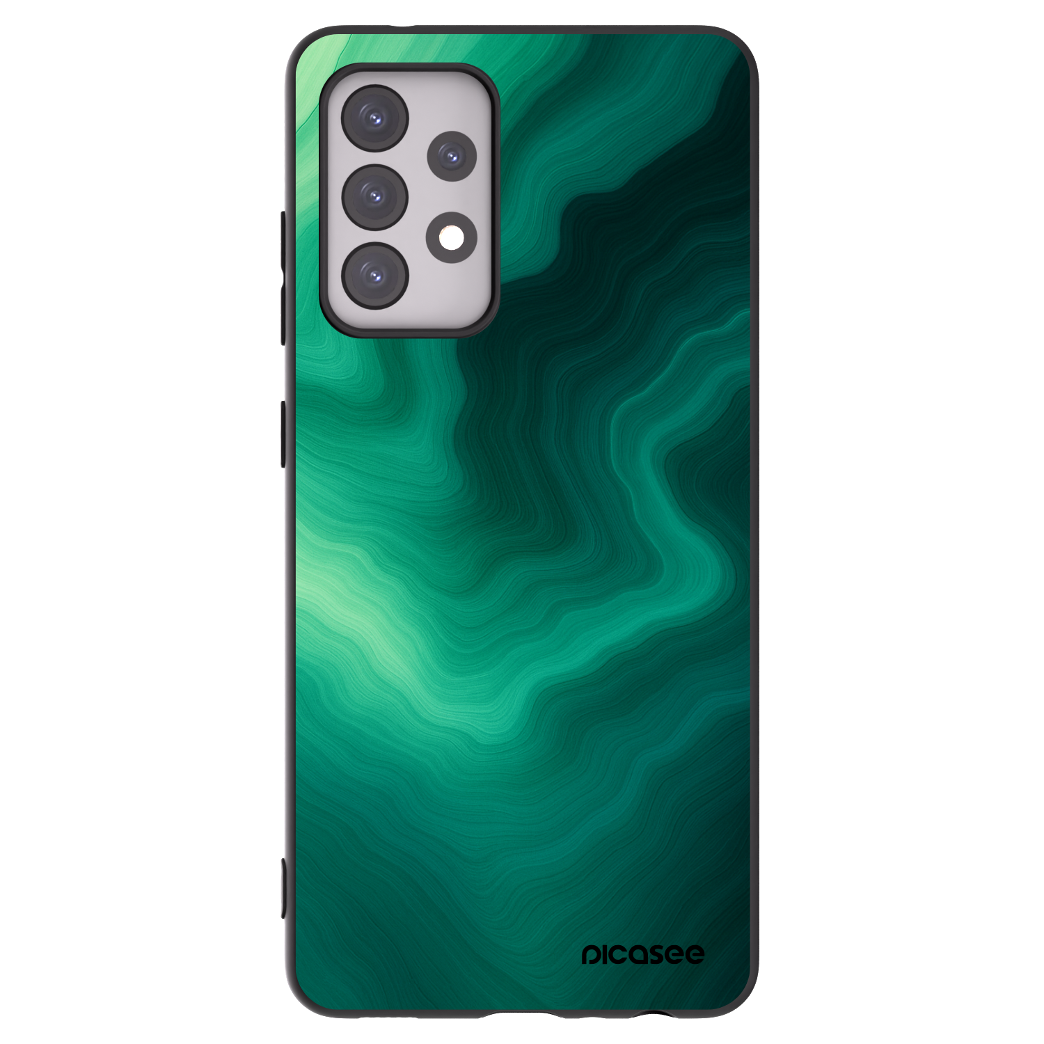 Picasee Μαύρη θήκη σιλικόνης για Samsung Galaxy A52 5G A525F - Malachite
