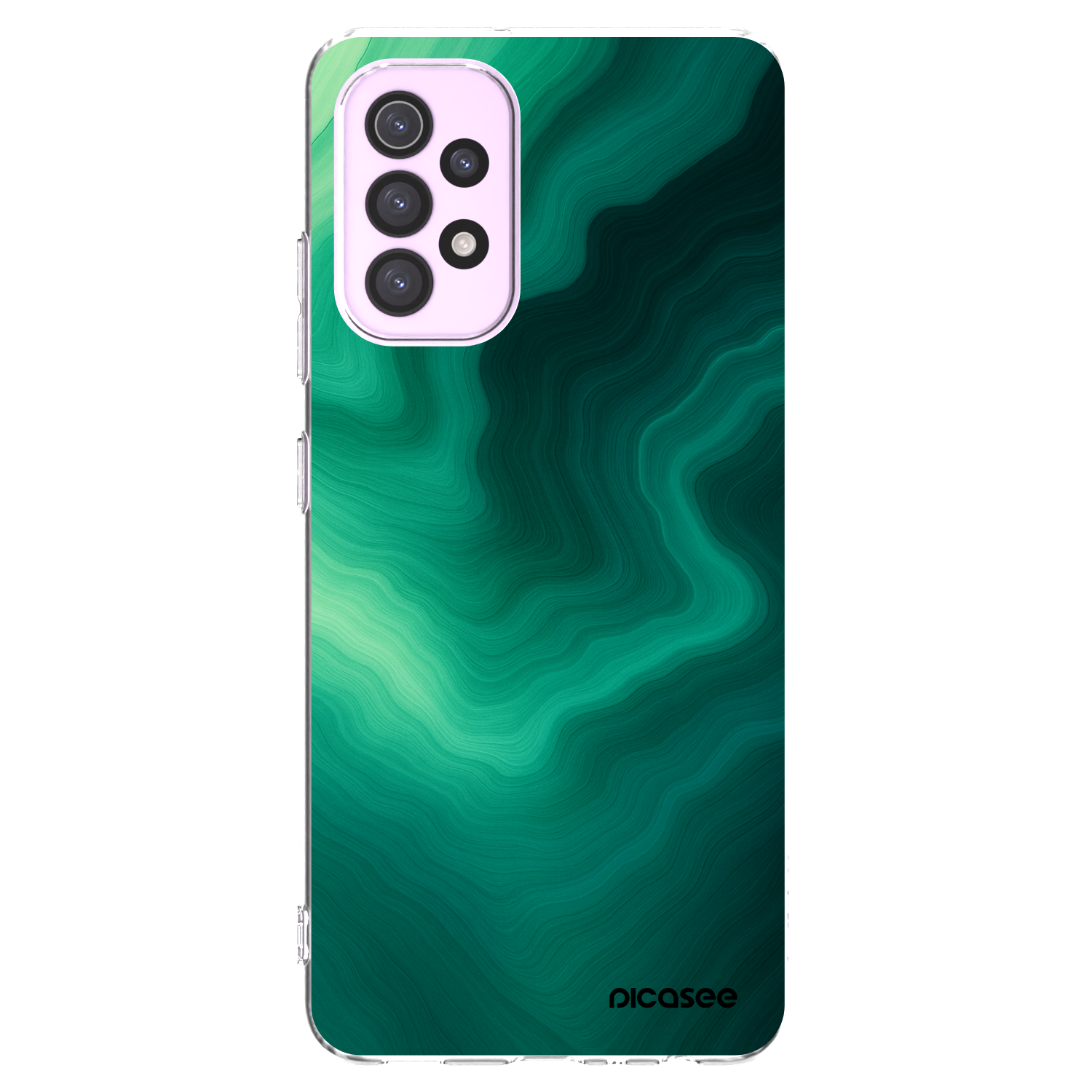 Picasee διαφανής θήκη σιλικόνης Samsung Galaxy A32 5G A326B - Malachite