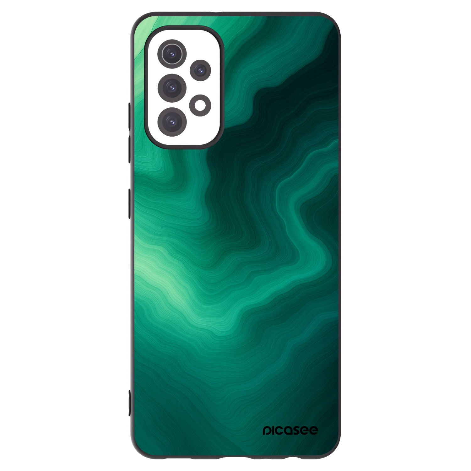 Picasee Μαύρη θήκη σιλικόνης για Samsung Galaxy A32 5G A326B - Malachite