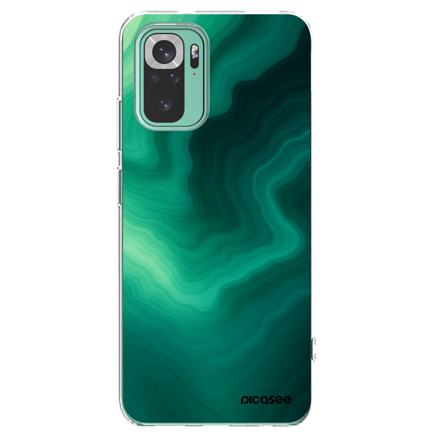 Picasee διαφανής θήκη σιλικόνης Xiaomi Redmi Note 10 Pro - Malachite