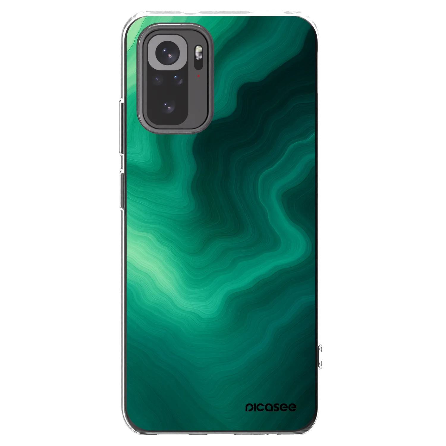 Picasee διαφανής θήκη σιλικόνης Xiaomi Redmi Note 10S - Malachite