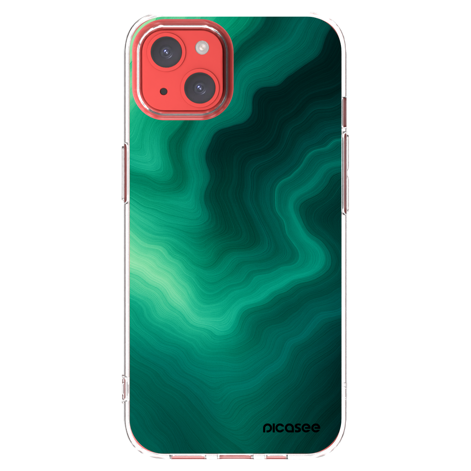 Picasee διαφανής θήκη σιλικόνης Apple iPhone 13 - Malachite