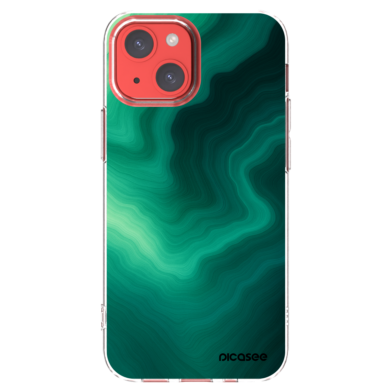 Picasee διαφανής θήκη σιλικόνης Apple iPhone 13 mini - Malachite