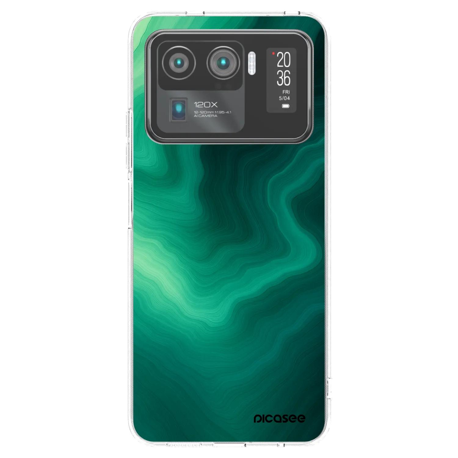Picasee διαφανής θήκη σιλικόνης Xiaomi Mi 11 Ultra - Malachite