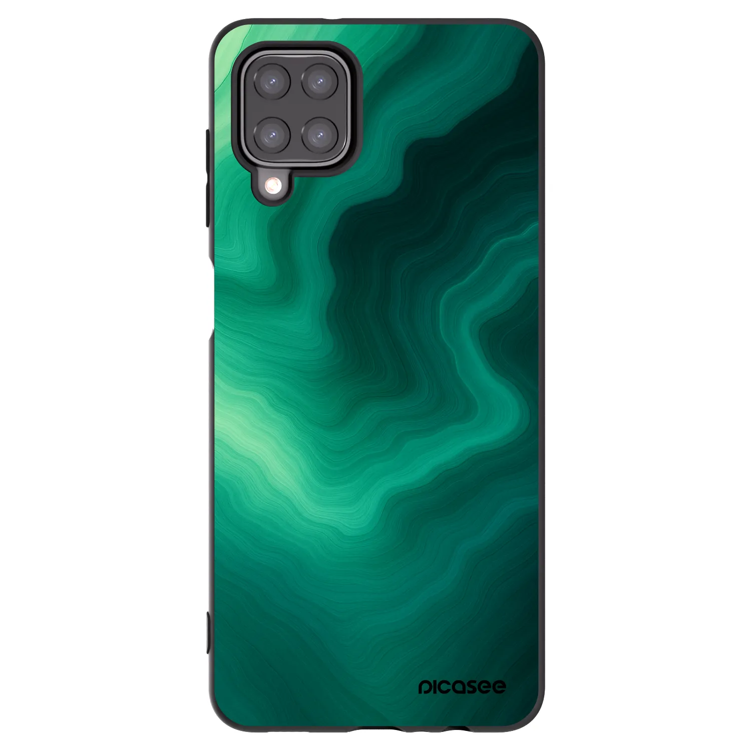 Picasee Μαύρη θήκη σιλικόνης για Samsung Galaxy M12 M127F - Malachite