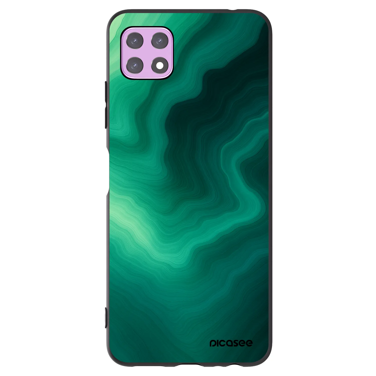 Picasee Μαύρη θήκη σιλικόνης για Samsung Galaxy A22 A226B 5G - Malachite