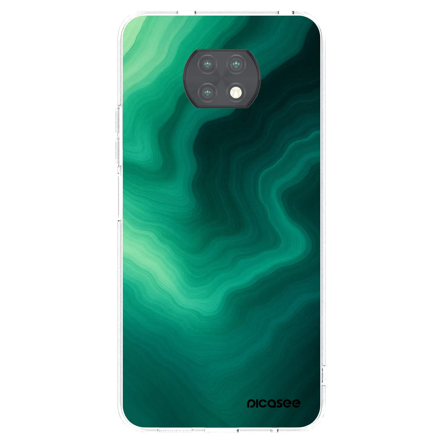 Picasee διαφανής θήκη σιλικόνης Xiaomi Redmi Note 9T - Malachite