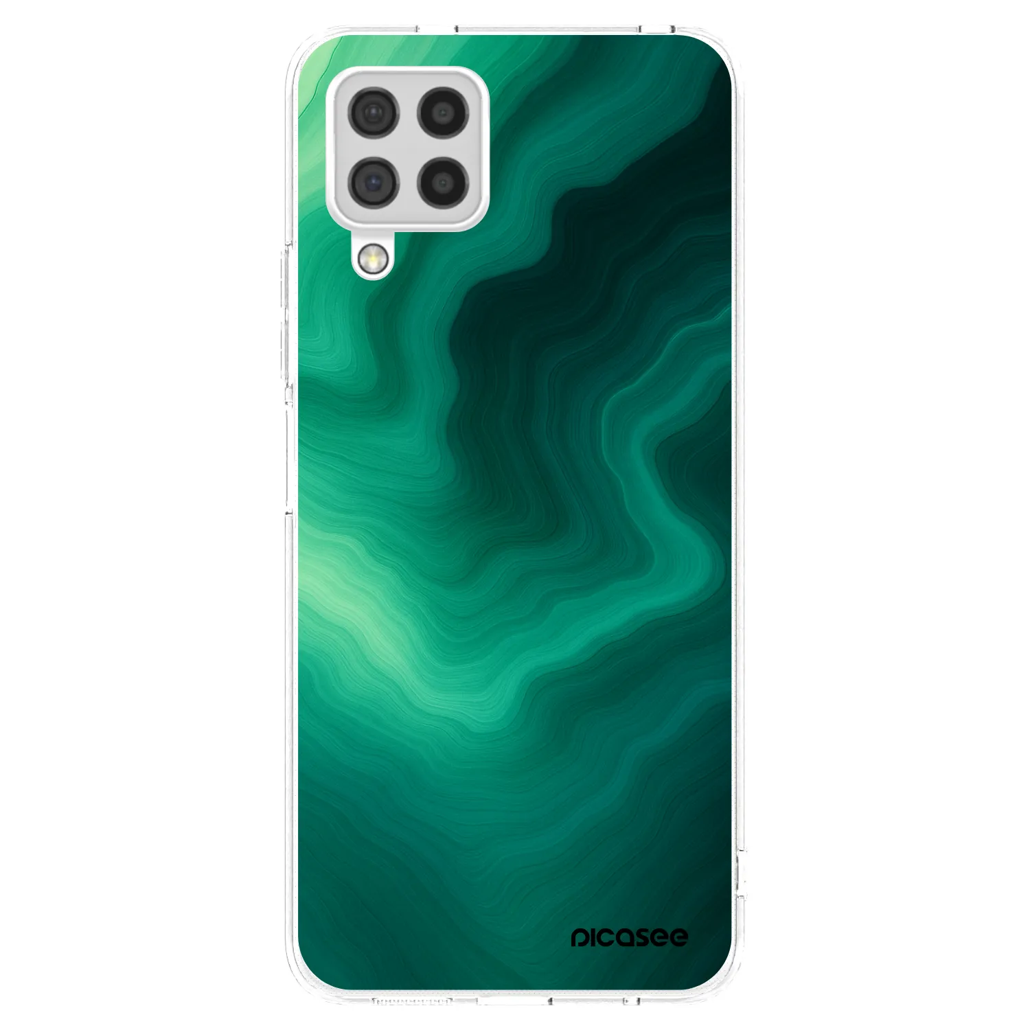 Picasee διαφανής θήκη σιλικόνης Samsung Galaxy A22 A225F 4G - Malachite