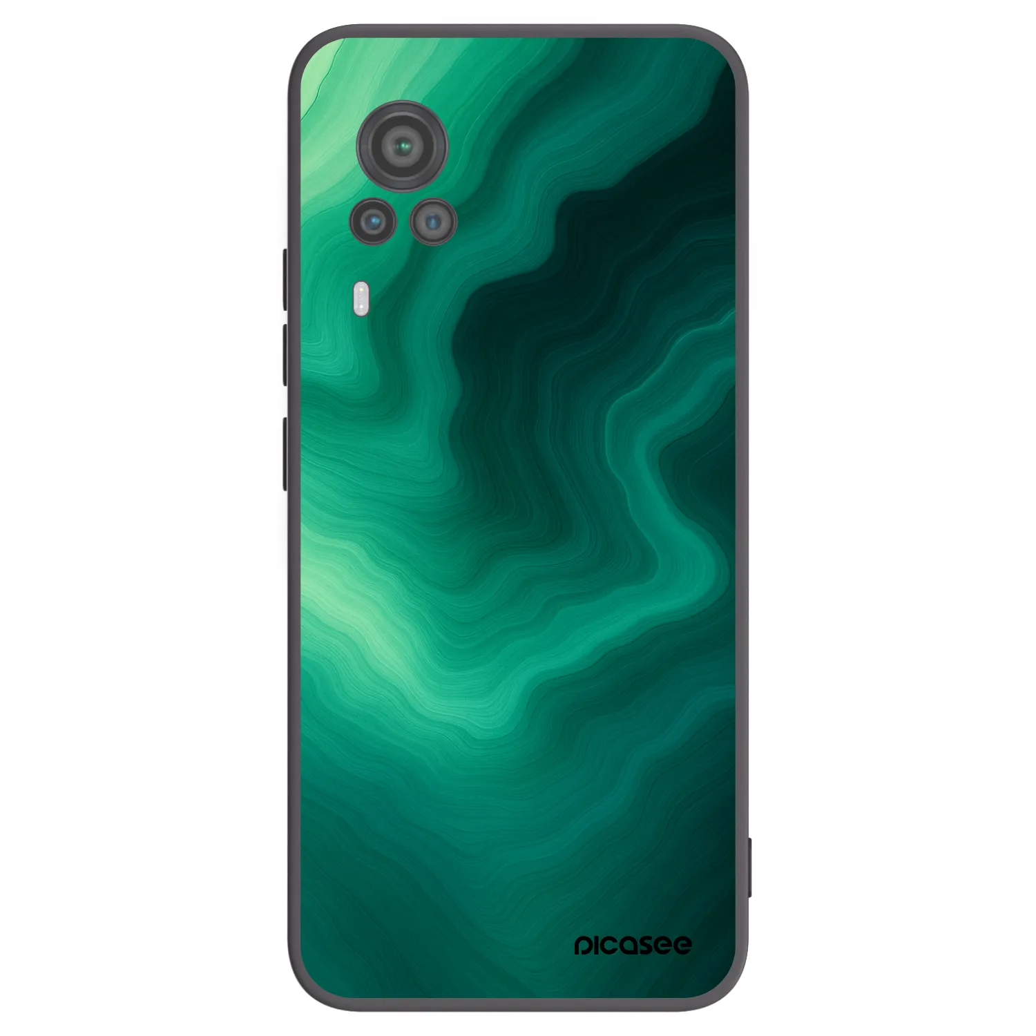 Picasee Μαύρη θήκη σιλικόνης για Vivo X60 Pro 5G - Malachite