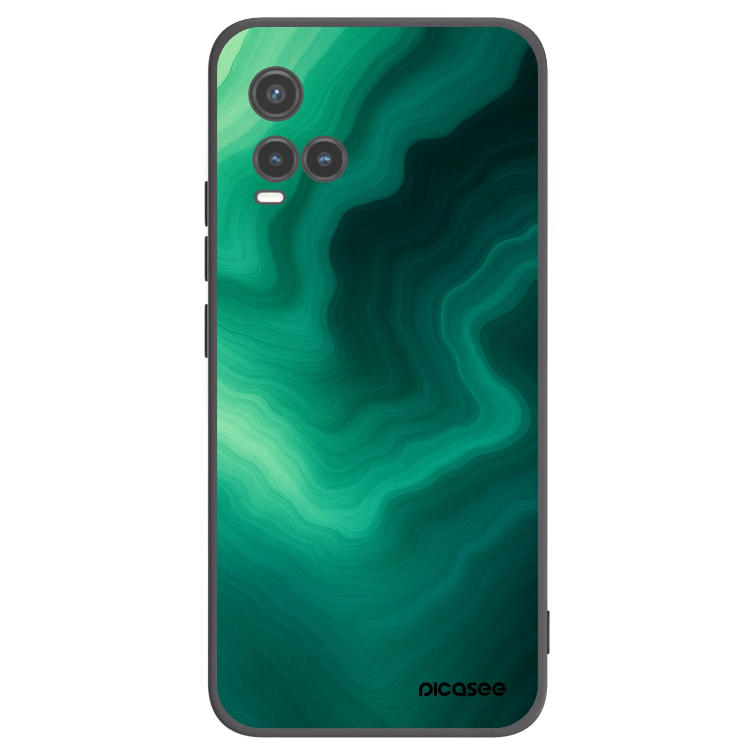 Picasee Μαύρη θήκη σιλικόνης για Vivo Y33s - Malachite