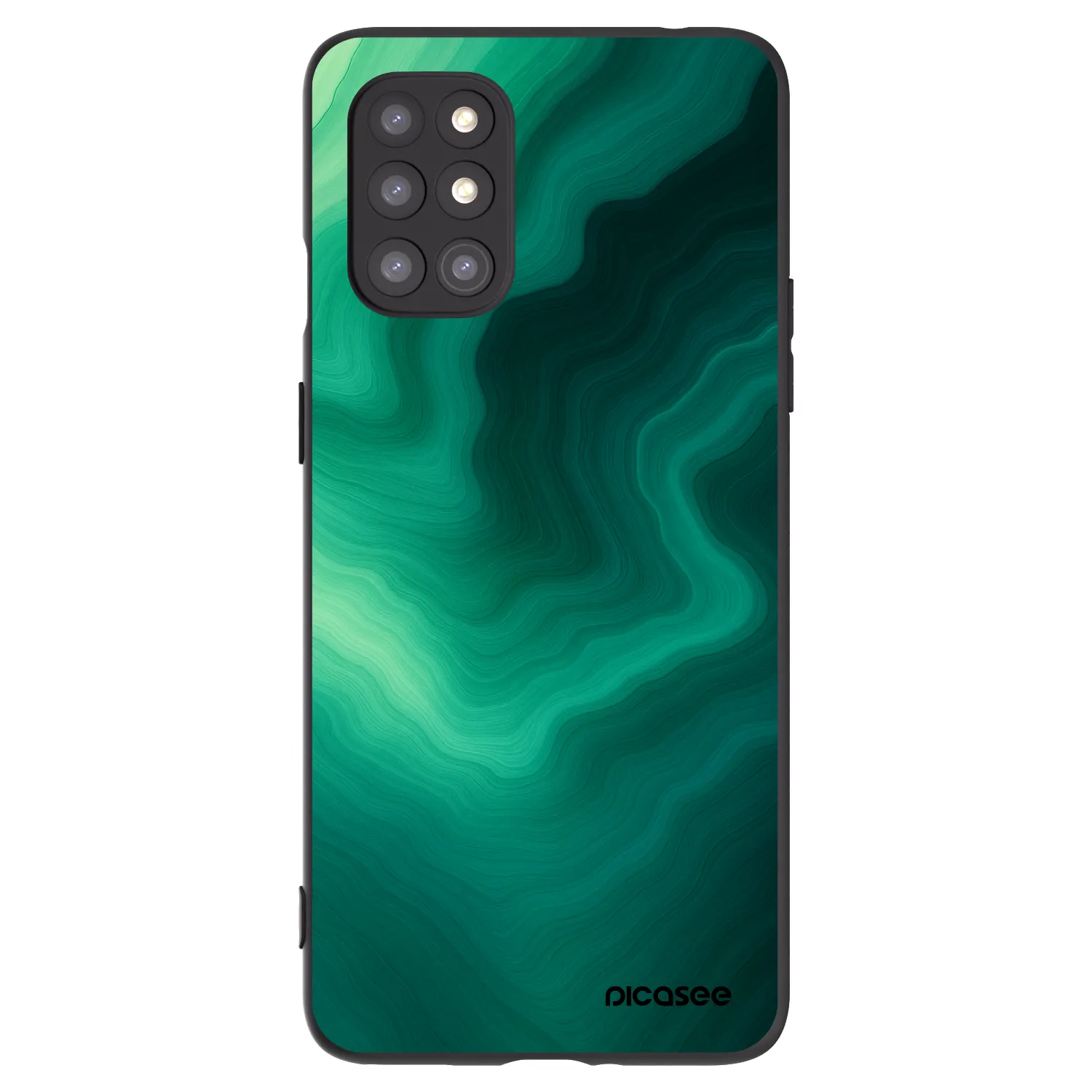 Picasee Μαύρη θήκη σιλικόνης για OnePlus 8T - Malachite