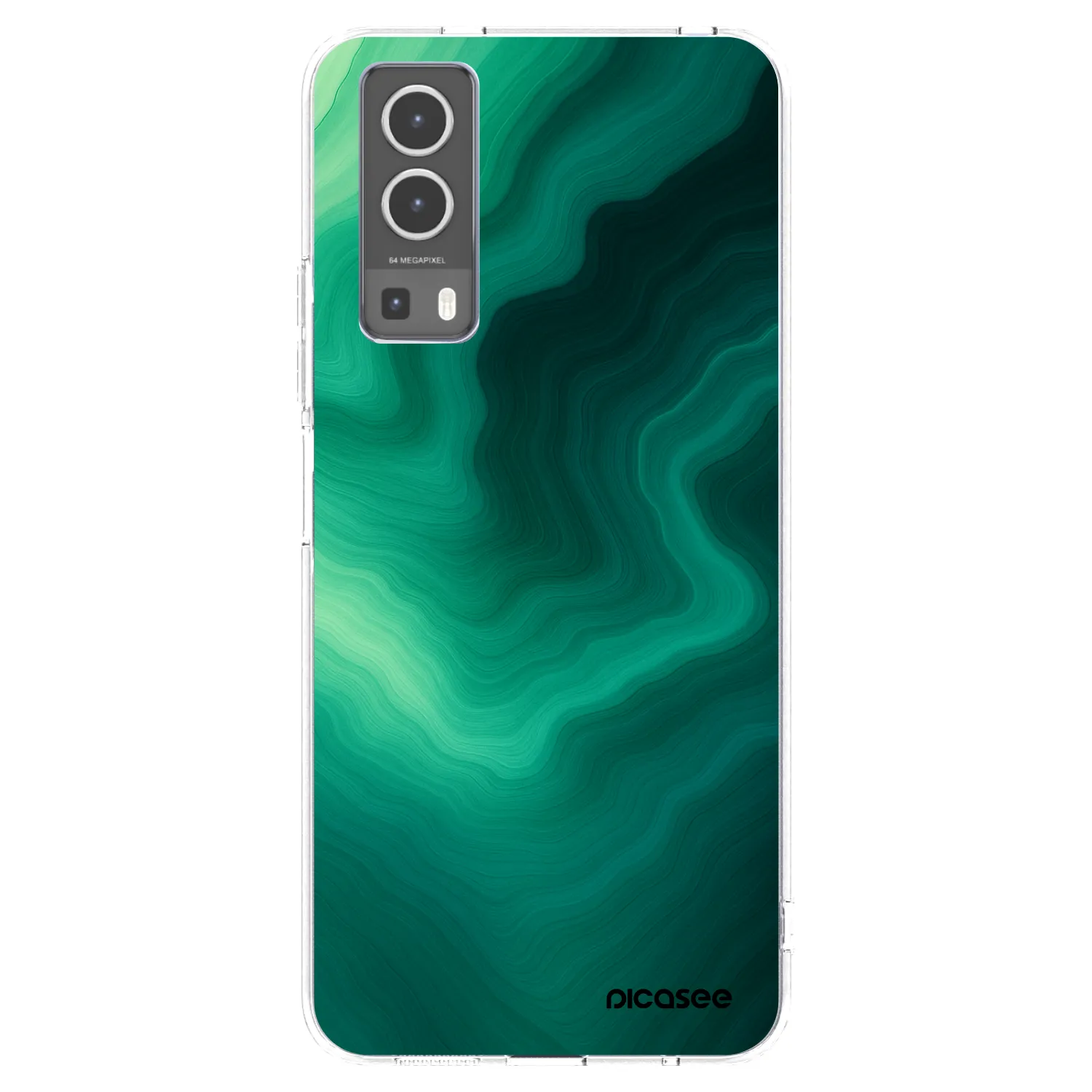 Picasee διαφανής θήκη σιλικόνης Vivo Y72 5G - Malachite