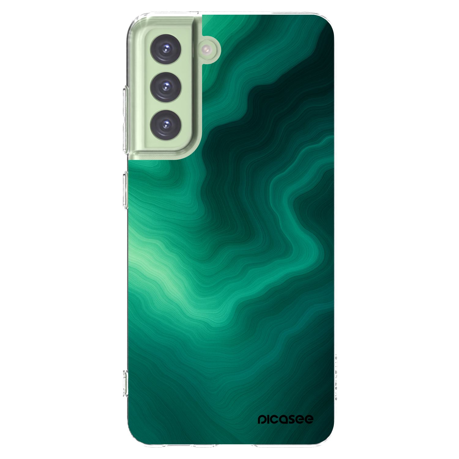 Picasee διαφανής θήκη σιλικόνης Samsung Galaxy S21 FE 5G - Malachite