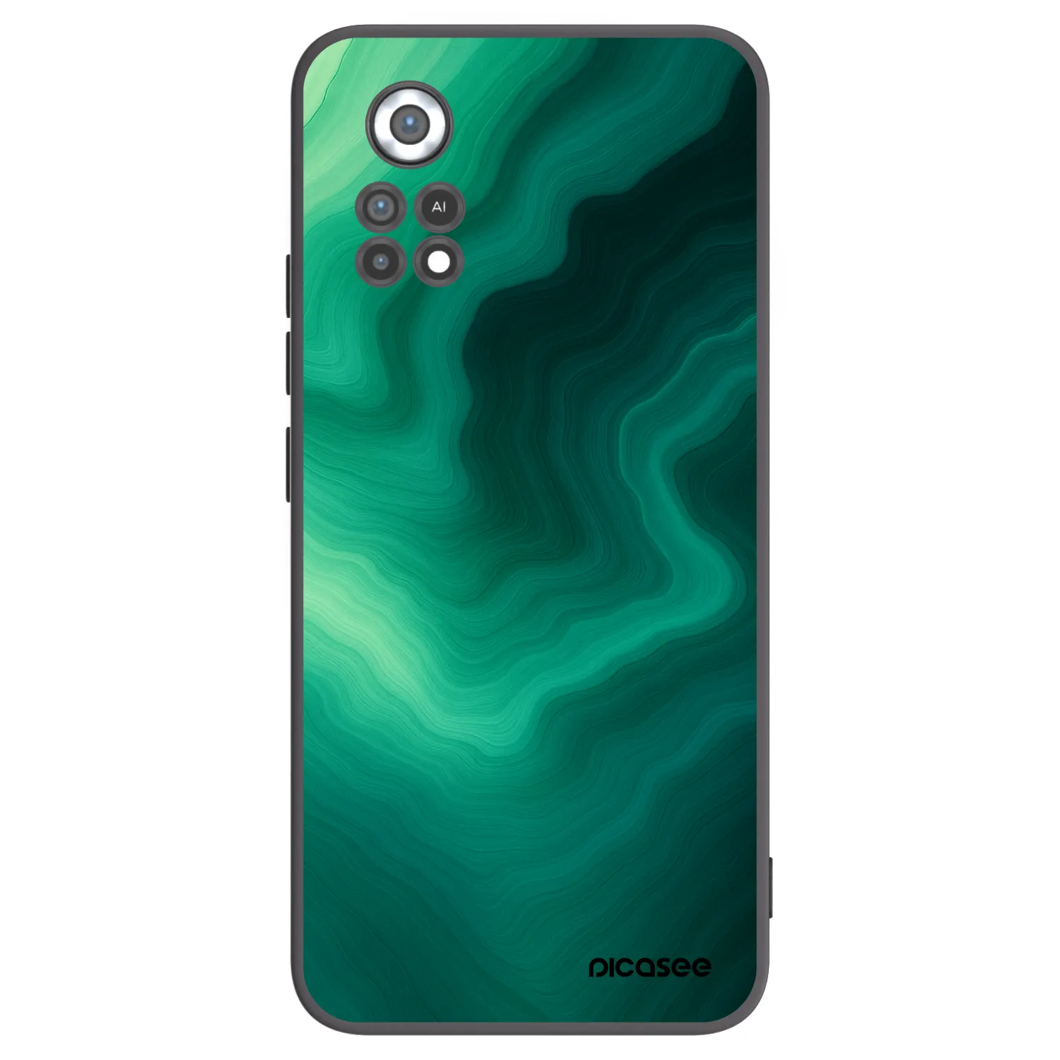 Picasee Μαύρη θήκη σιλικόνης για Xiaomi Poco X4 Pro 5G - Malachite
