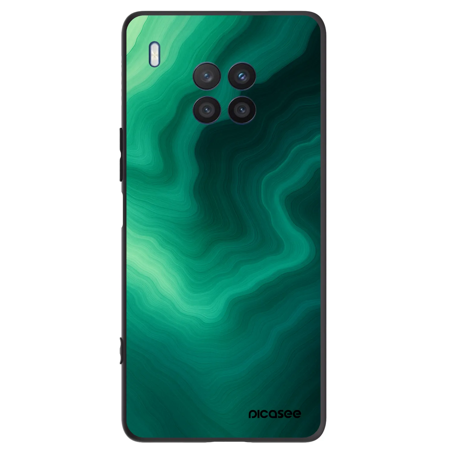 Picasee Μαύρη θήκη σιλικόνης για Honor 50 Lite - Malachite
