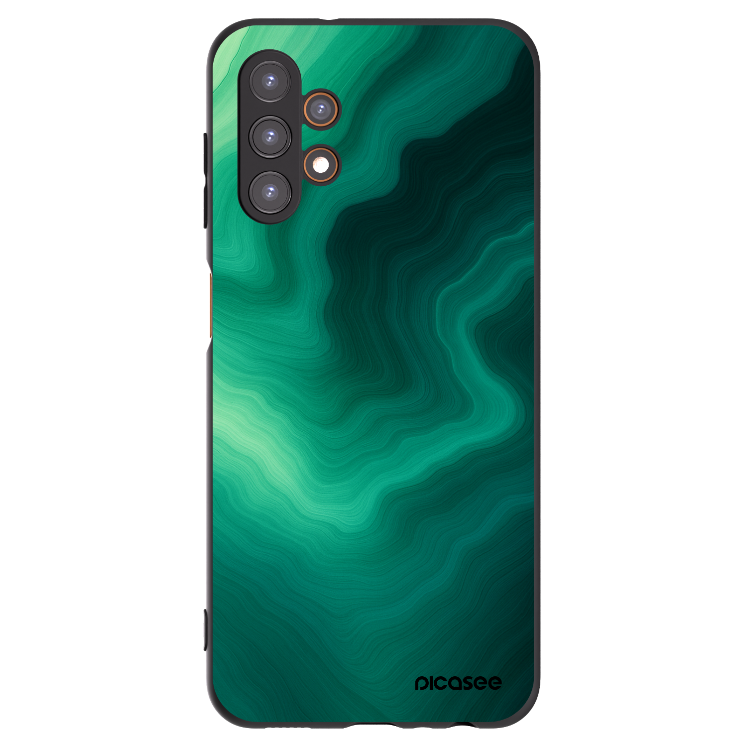Picasee Μαύρη θήκη σιλικόνης για Samsung Galaxy A13 4G A135 - Malachite