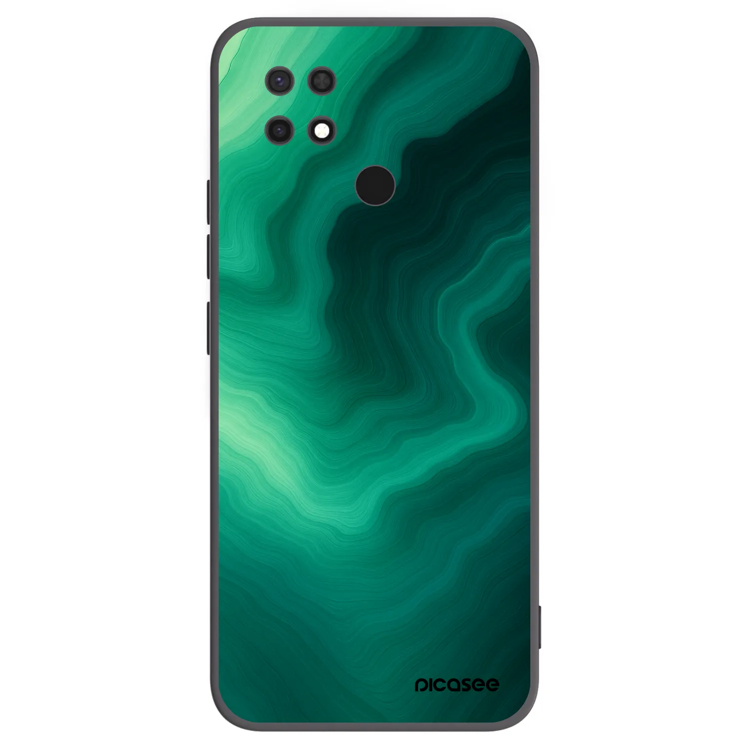 Picasee Μαύρη θήκη σιλικόνης για Xiaomi Redmi 10C - Malachite