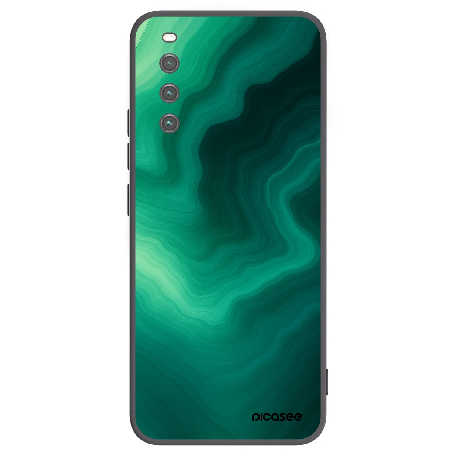 Picasee Μαύρη θήκη σιλικόνης για Sony Xperia 10 IV 5G - Malachite