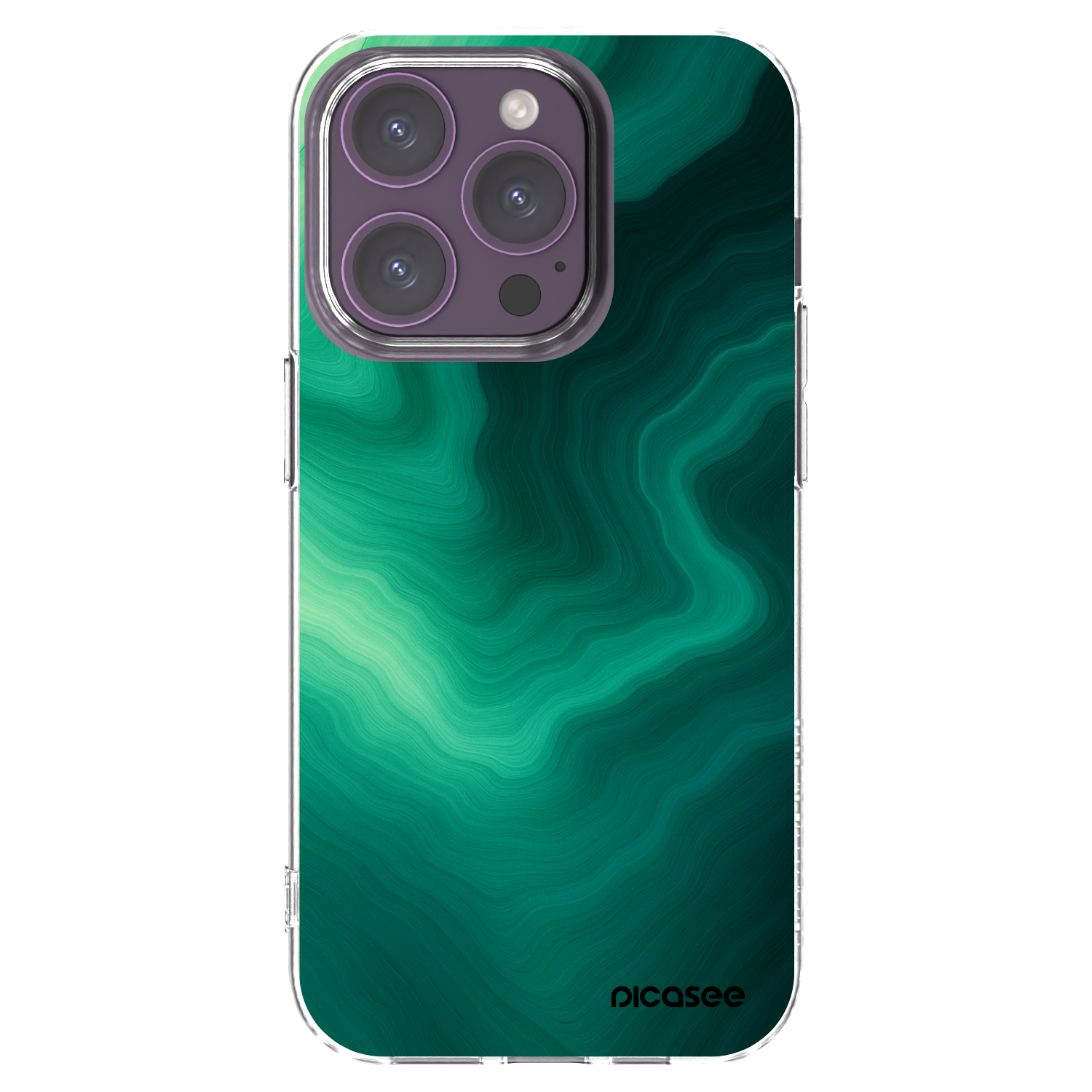 Picasee διαφανής θήκη σιλικόνης Apple iPhone 14 Pro - Malachite