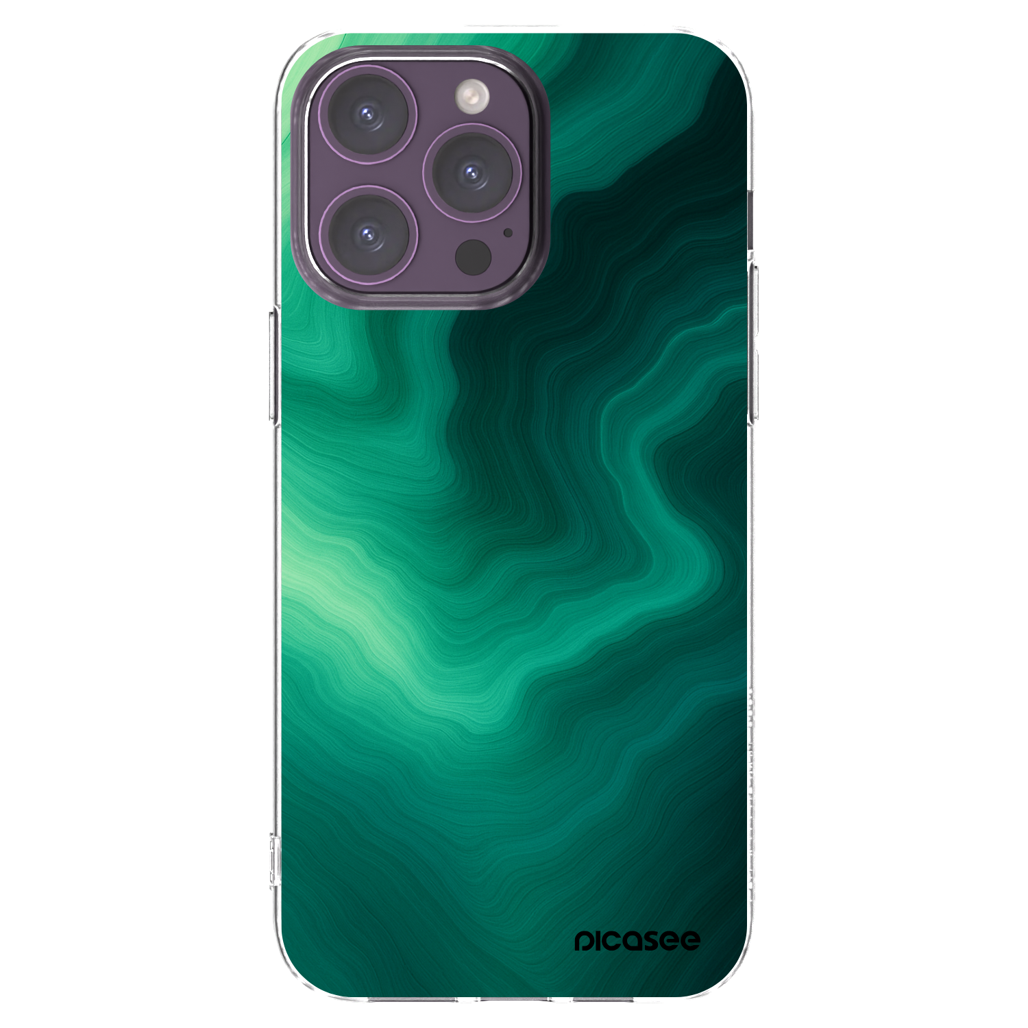 Picasee διαφανής θήκη σιλικόνης Apple iPhone 14 Pro Max - Malachite