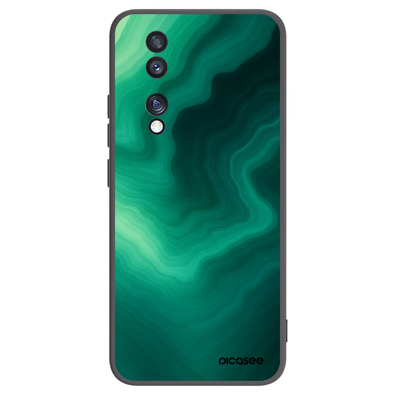 Picasee Μαύρη θήκη σιλικόνης για Honor 70 - Malachite