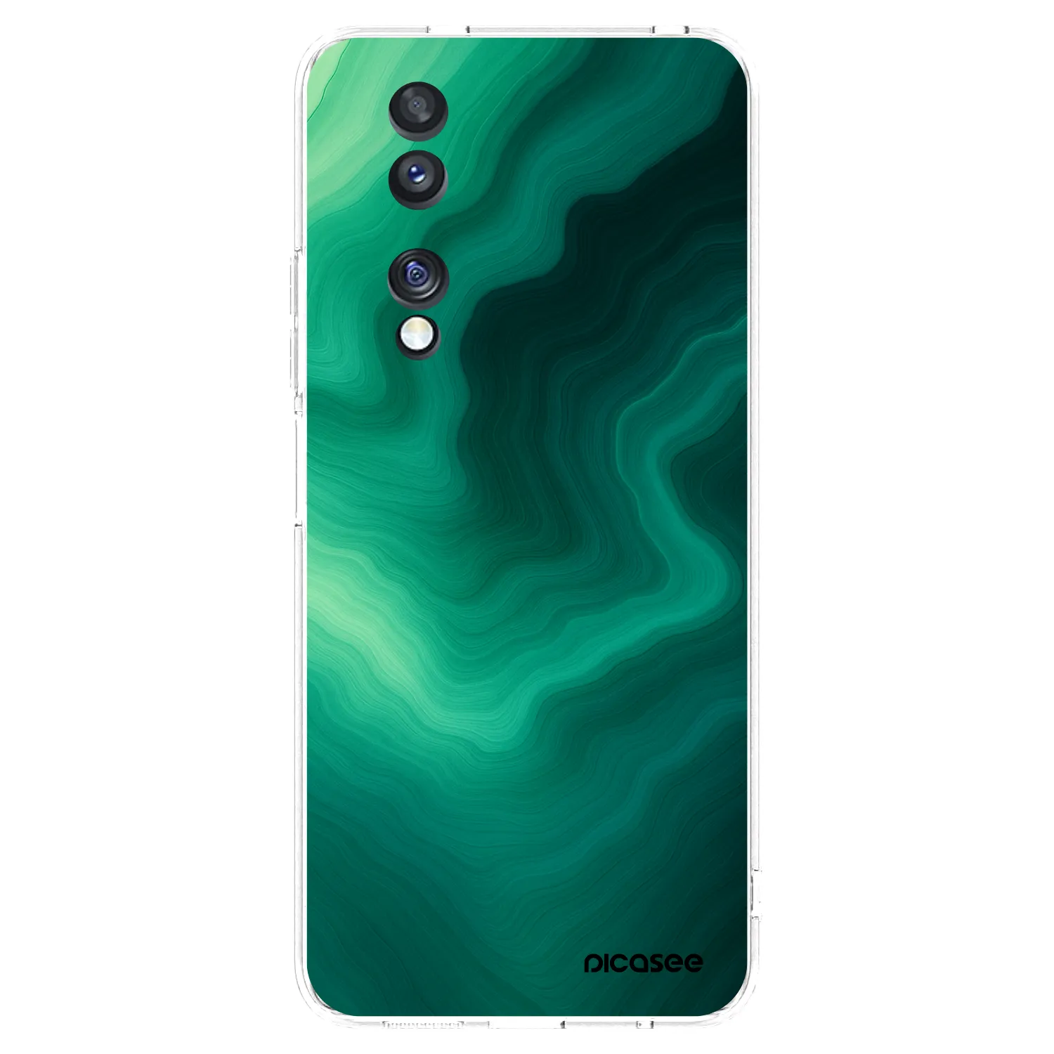 Picasee διαφανής θήκη σιλικόνης Honor 70 - Malachite